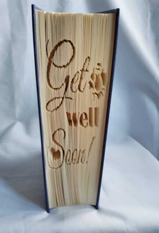 Get well Soon CUT & FOLD Book Folding Pattern - EMAILED PDF PATTERN