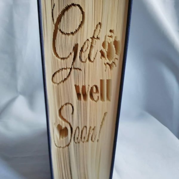 Get well Soon CUT & FOLD Book Folding Pattern - EMAILED PDF PATTERN
