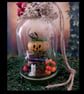 Pumpkin Scene in Hanging Glass Dome  - Image 3