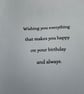 Pretty embroidered Birthday Card  - Image 2