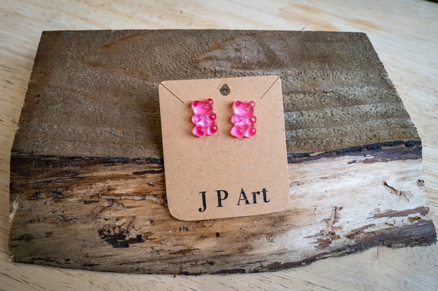 Pink Gummi Bear Earrings
