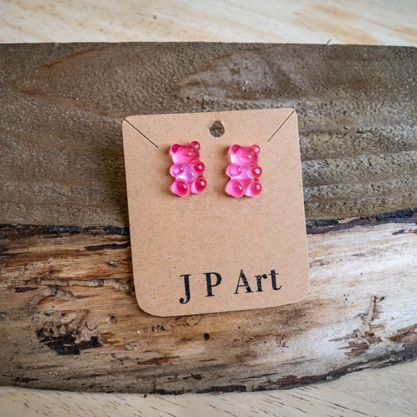 Pink Gummi Bear Earrings