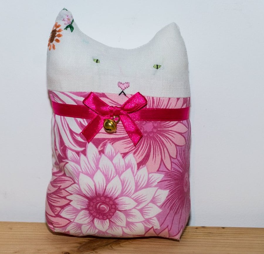 Smooshie Little Cat made from Upcycled Textiles