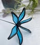 Stained Glass Flower - Handmade 3D Blue Clematis - Image 3