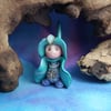 Princess 'Eanid' Tiny Royal Gnome with Crown Jewels OOAK Sculpt by Ann Galvin