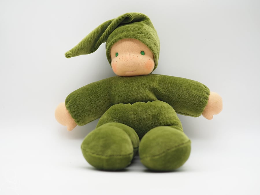 Waldorf bunting doll - soft baby doll