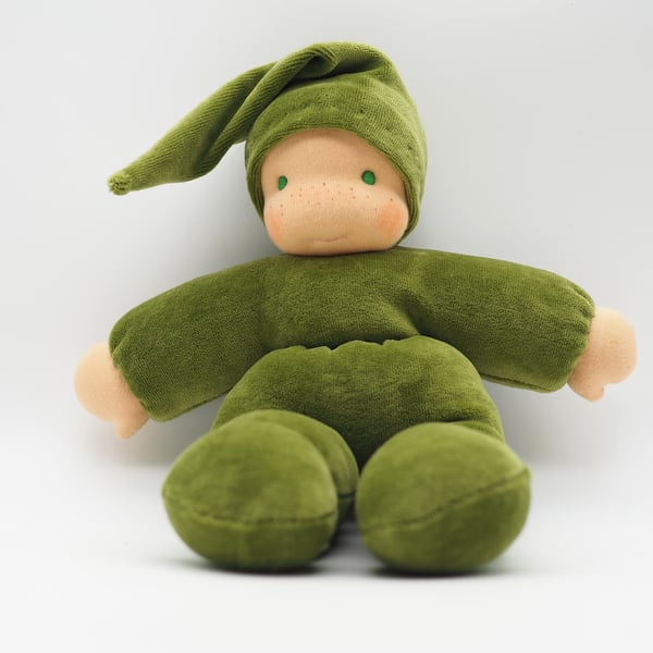 Waldorf bunting doll - soft baby doll