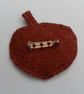  Fabric Apple Brooch - Image 2