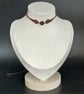 Deep Burgandy Choker Necklace with Agate bead 