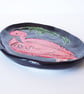 Scarlet Ibis Ceramic Dish - Handmade - Image 5