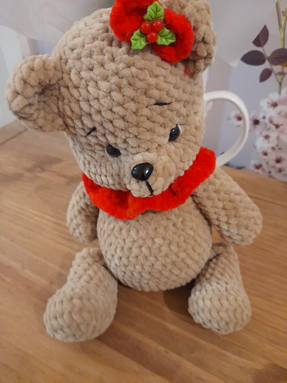 Hand made cute Bear crochet in soft chunky yarn