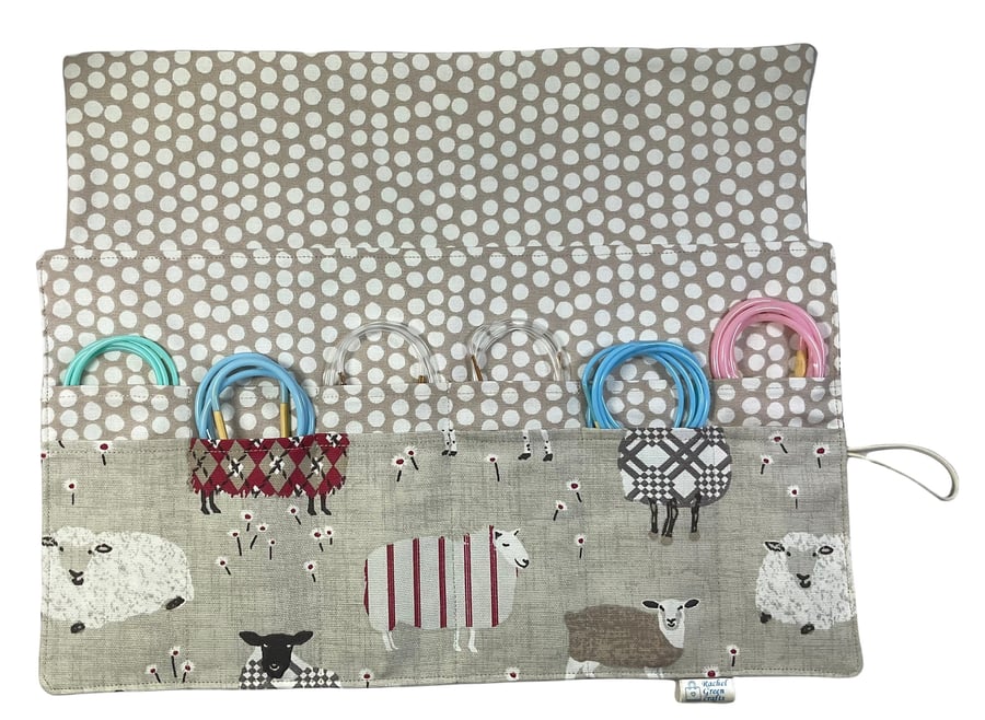 Fixed Circular needle case, sheep knitting needle case, sock needles case, knitt