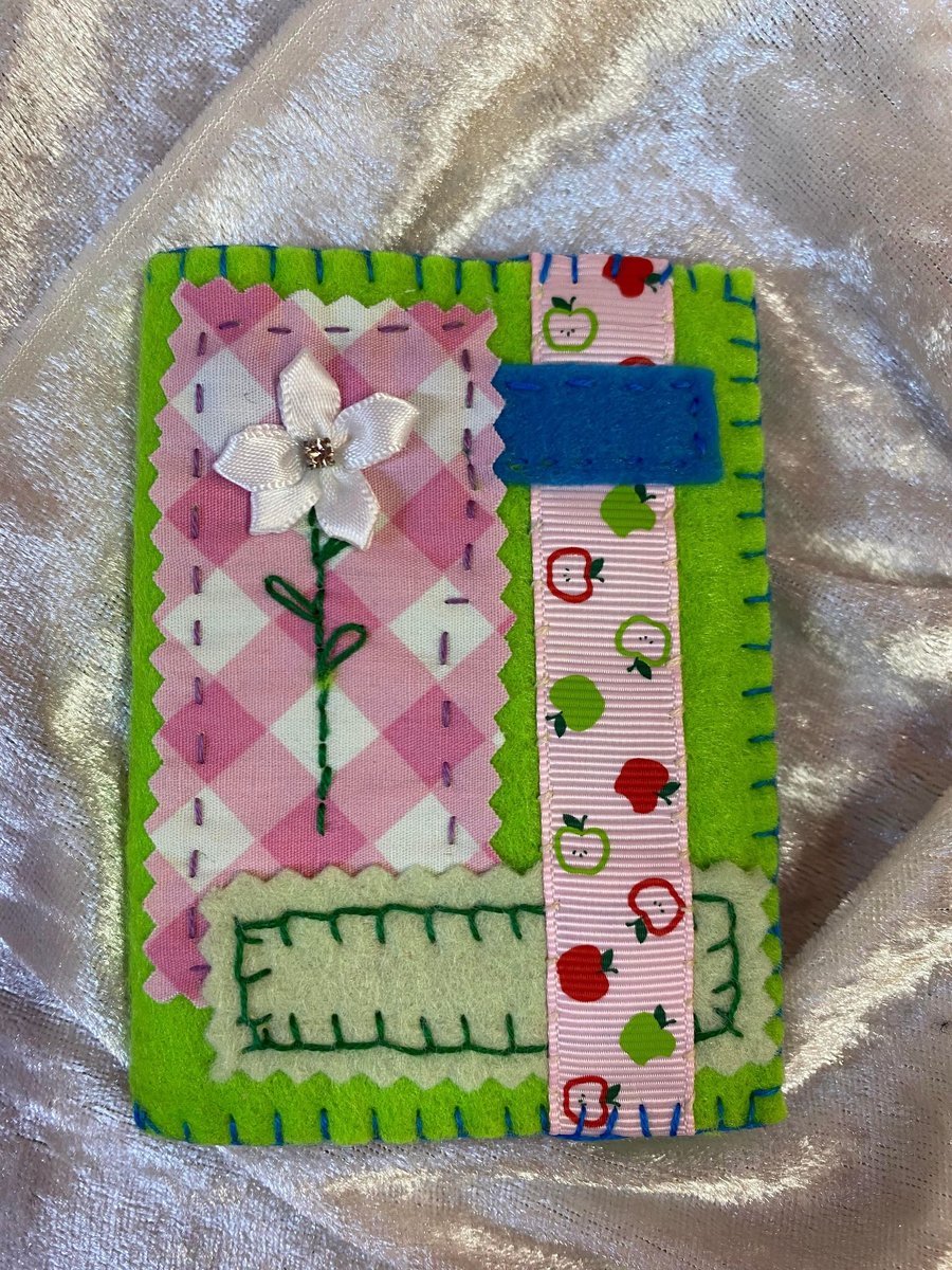 Needle Case - Felt ,fabric and embelishments