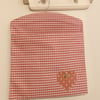 PEG BAG - soft pink and white gingham check