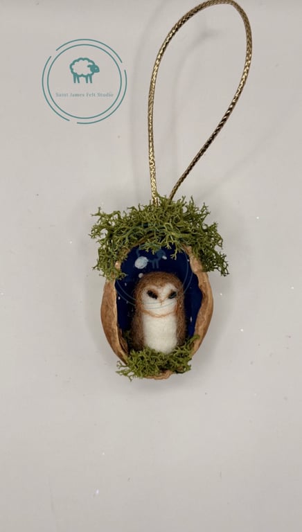 Moonlit Owl - Hanging Decoration
