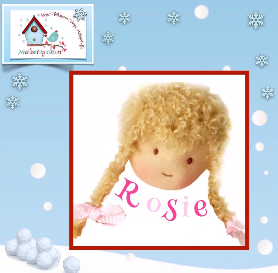 Rosie Robertson -  a handcrafted Mulberry Green doll