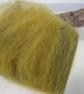 50g Weld Yellow Naturally Dyed Shetland Wool Batt - Image 3