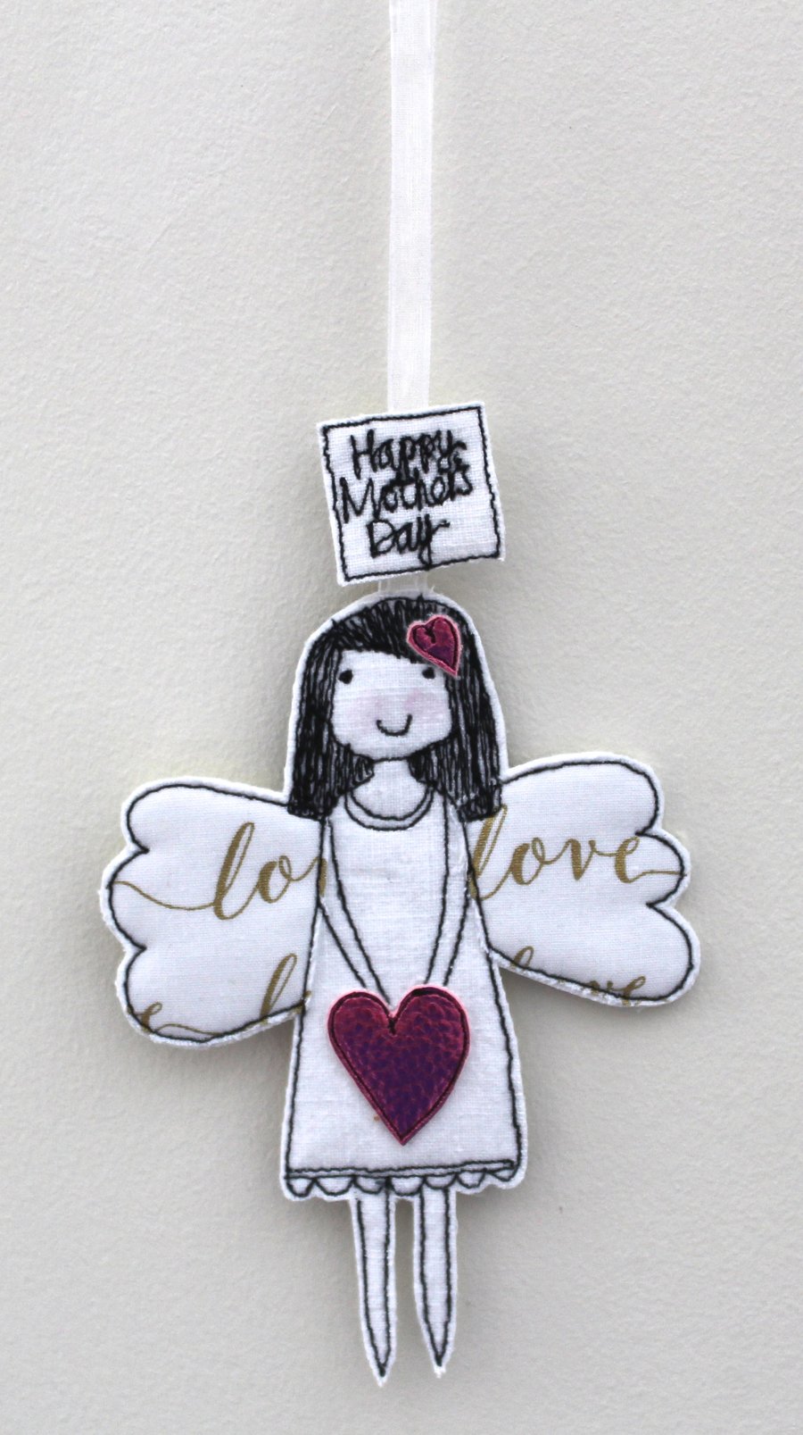 'Happy Mother's Day'- Fairy with a Pink Heart