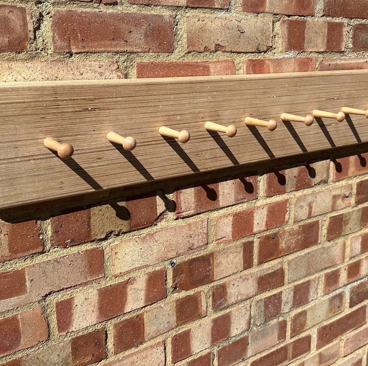 Shaker Peg Coat Rack Laminated Birch Wood Ply Folksy