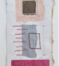 Colourful Combinations Grey Pink Handstitched Geometric Art Pictures - Image 2