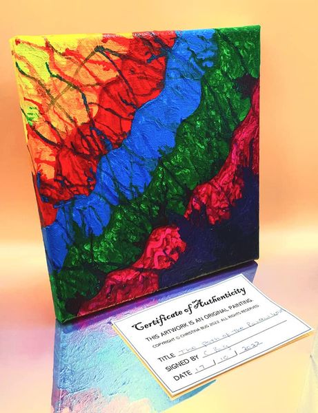  Rainbow Waves Original Acrylic Artwork Painting on Canvas