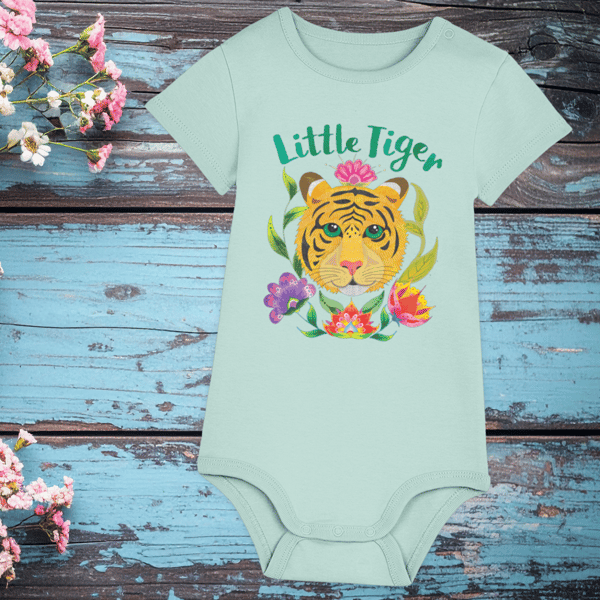 Tiger Babygrow – Green