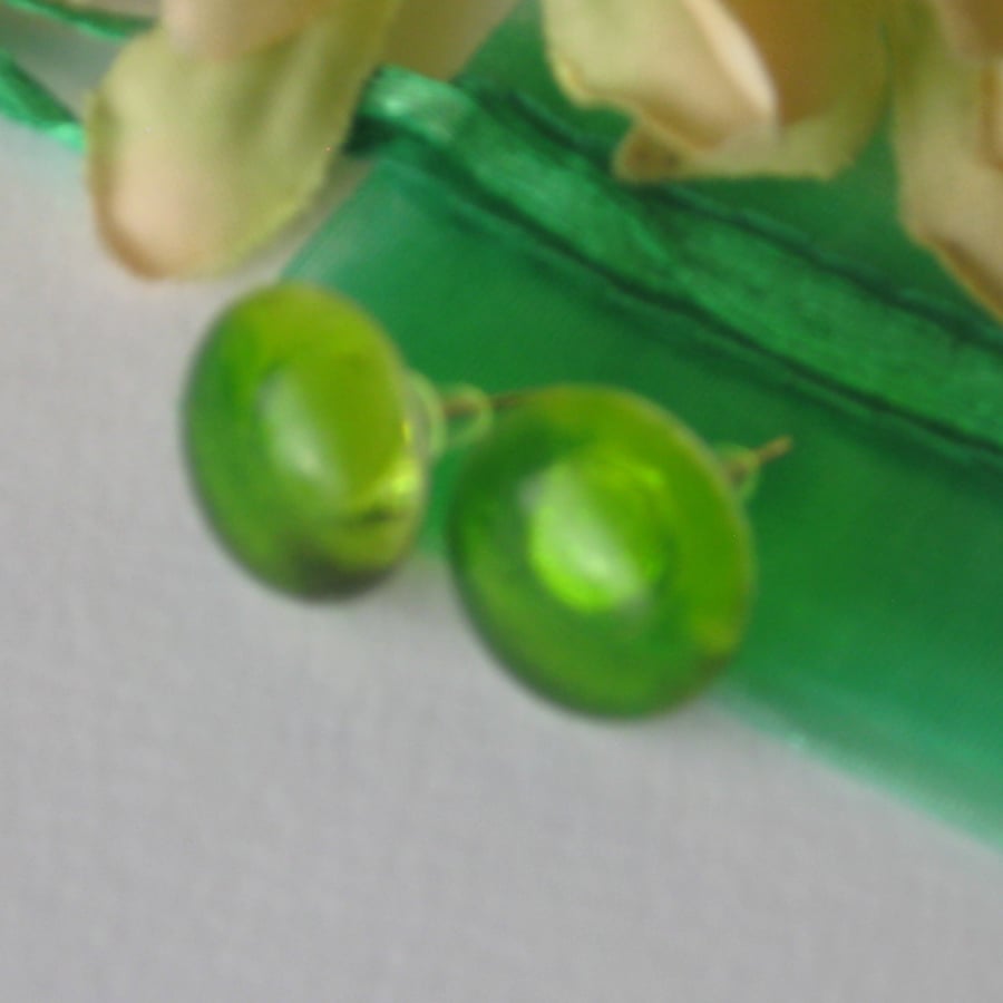 Fused glass stud earrings