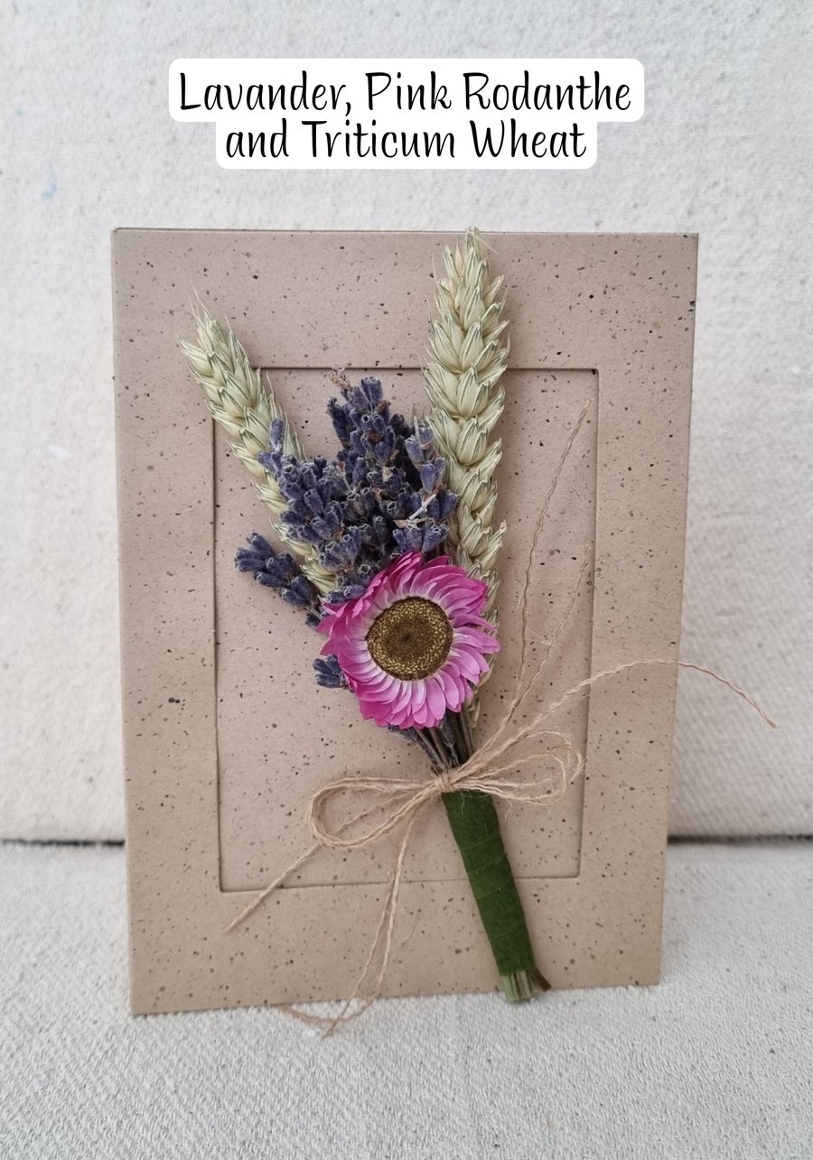 Handmade Real Dried Flowers Greeting Cards Folksy