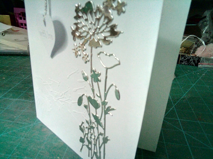 Wild flowers sympathy card 