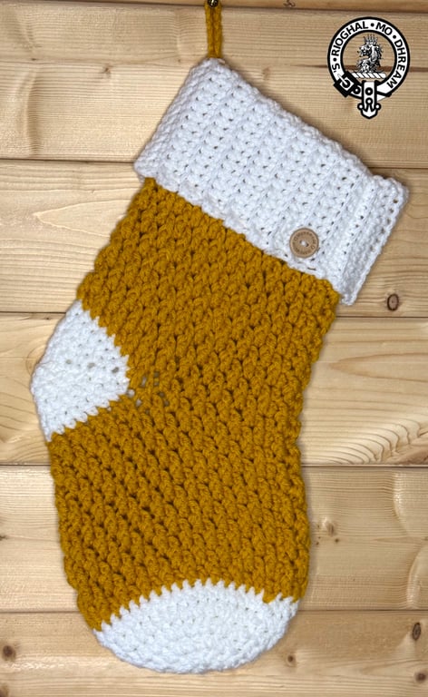 Large Mustard Christmas Stocking