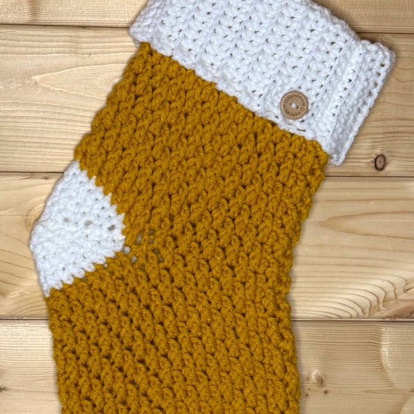 Large Mustard Christmas Stocking