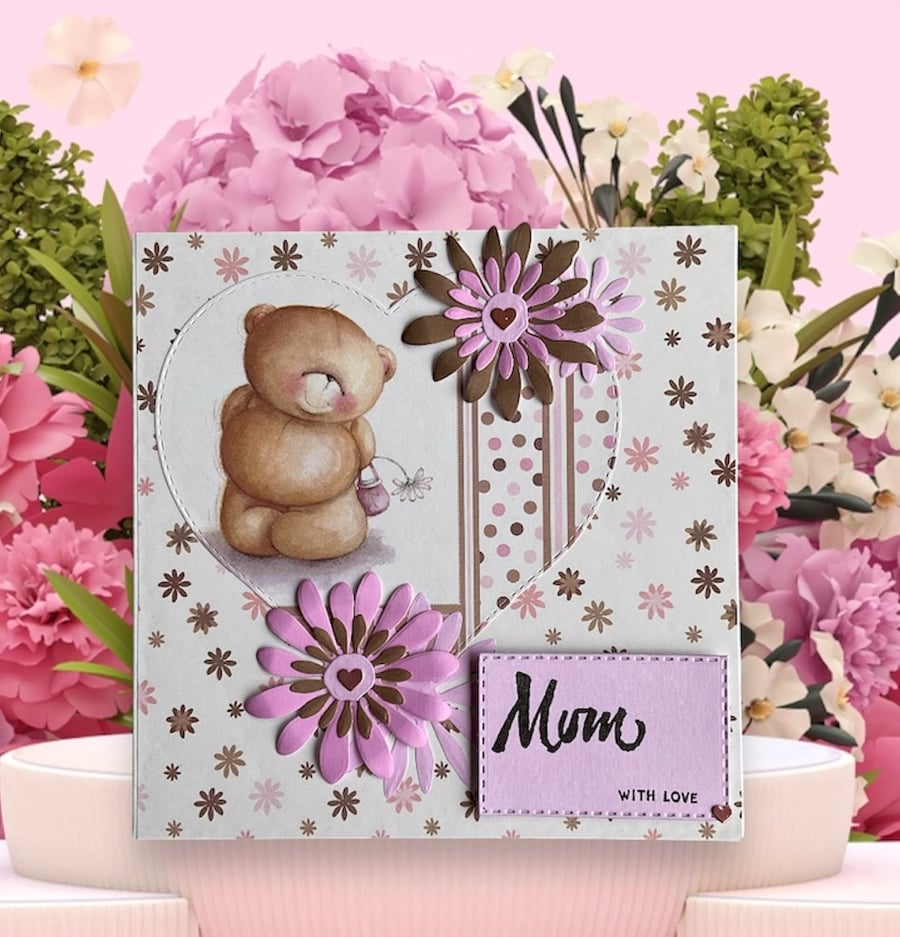 Birthday Card or other special occasion. Pretty card for Mum on her special day.
