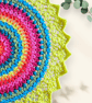 large, bright, crochet doily, mandala table mat - Image 10