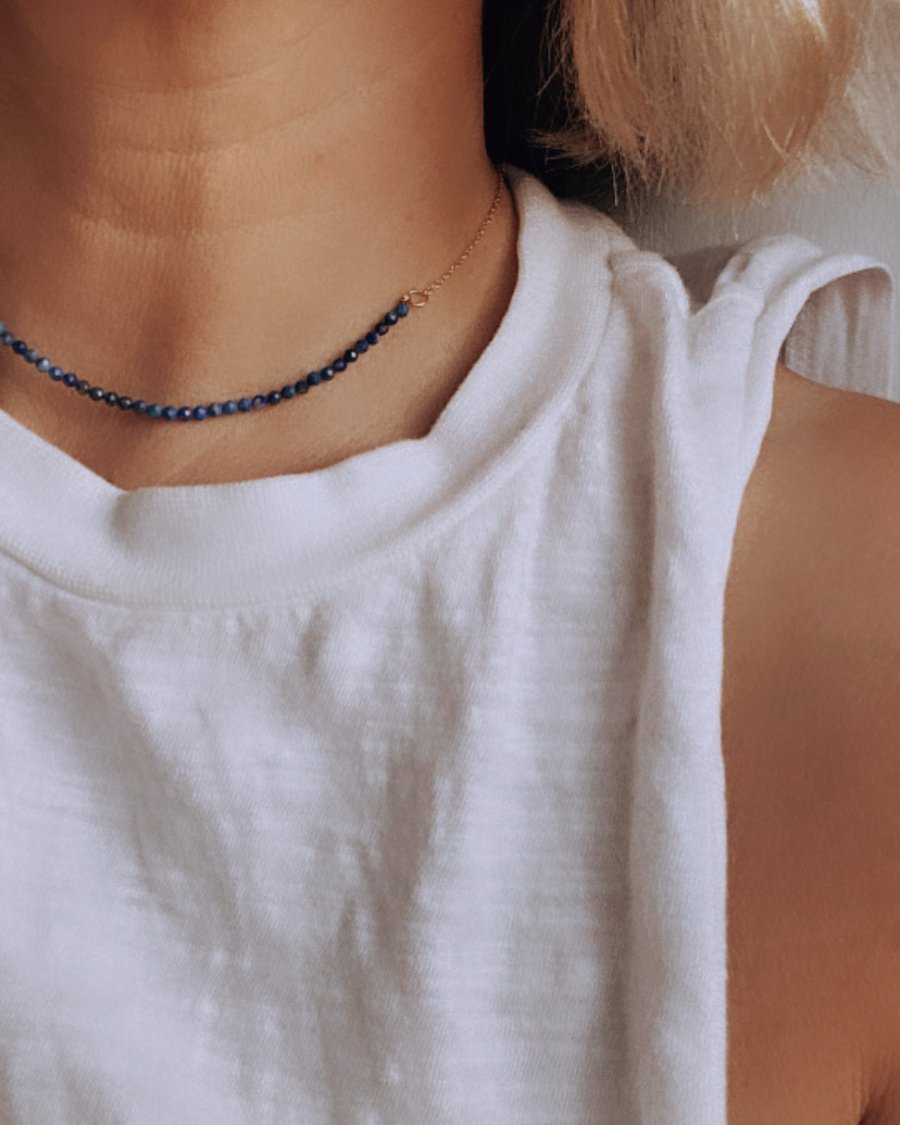 Virgo x Lapis Lazuli Birthstone Chain                  