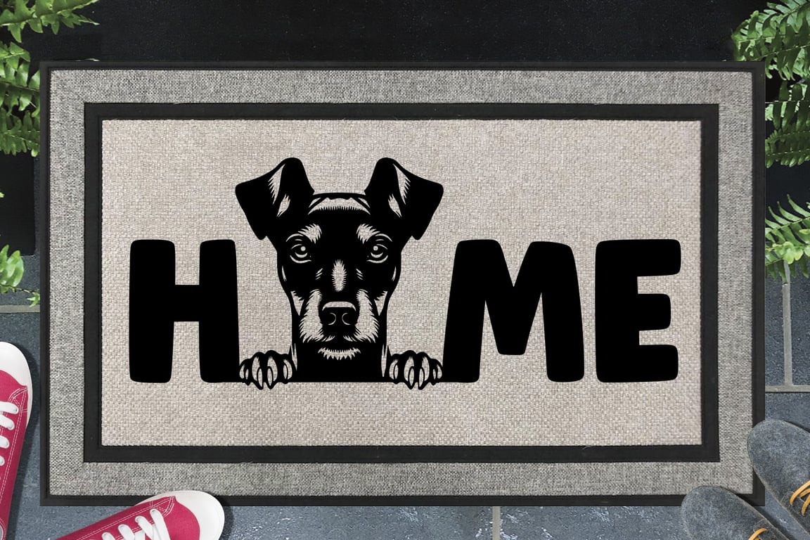 Manchester Terrier Door Mat No.3 - All Weather Welcome Mat - 45x70cm 