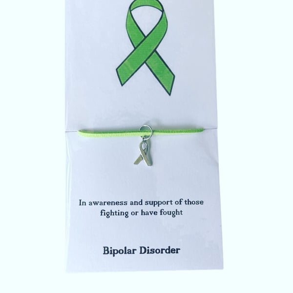 In awareness and support of bipolar disorder wish bracelet 