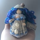 Fairy Doll Decoration - Folded Book Art - Beach Themed