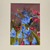Original Painting of Flowers & A Ladybird