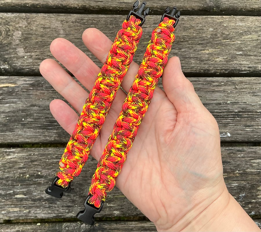 Paracord Bracelet - Orange & Yellow