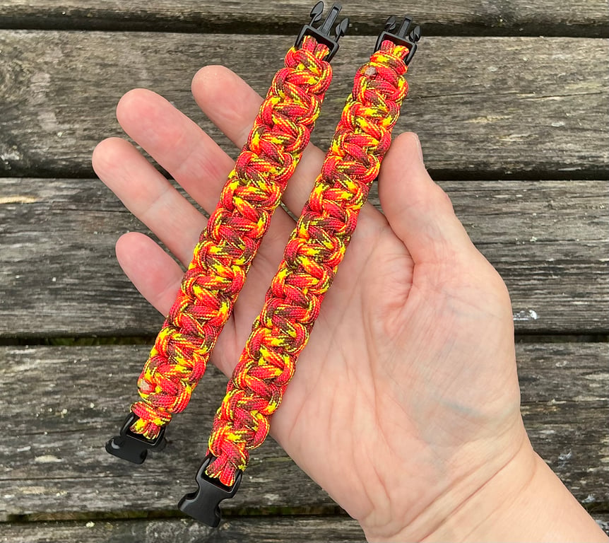 Paracord Bracelet - Orange & Yellow