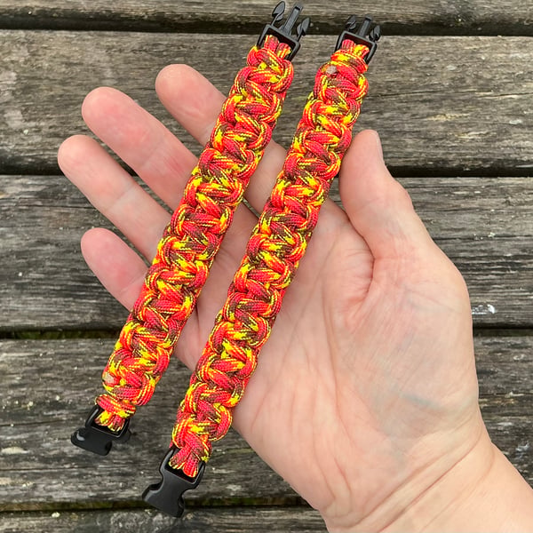 Paracord Bracelet - Orange & Yellow