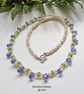 Designer Tanzanite & Peridot, Wello Opal & Pearl Sterling Silver Necklace 