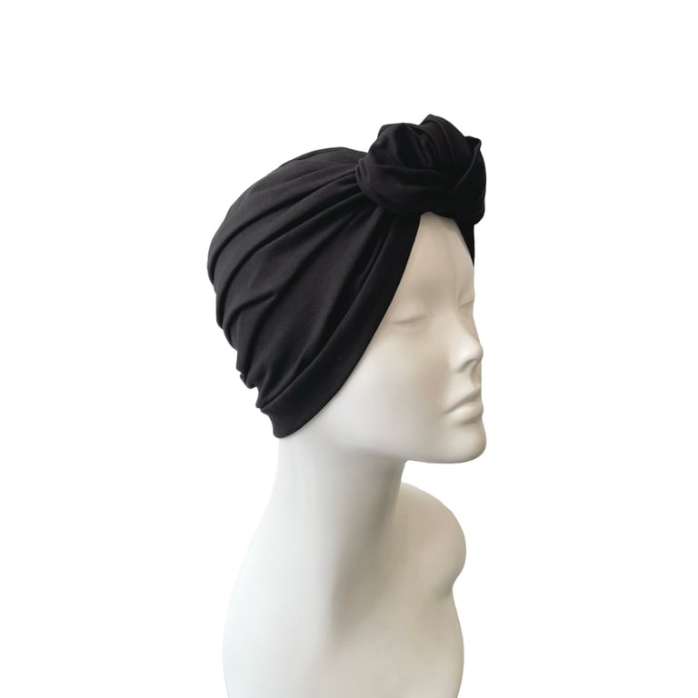 Black Knot Turban, Stylish Turban Head Wrap, Women's Hair Turban, Head Turban