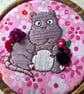 Hand embroidered hoop - Spirited Away Boh mouse - Image 2