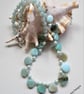 Designer Amazonite & Shell Pearl Necklace One Off - Image 6