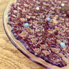 Sale item - 50% off this fused glass plate with glass “lace”