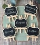 Personalised Mini Chalkboard Food Signs with Easel, Hand Lettered Buffet Labels - Image 2