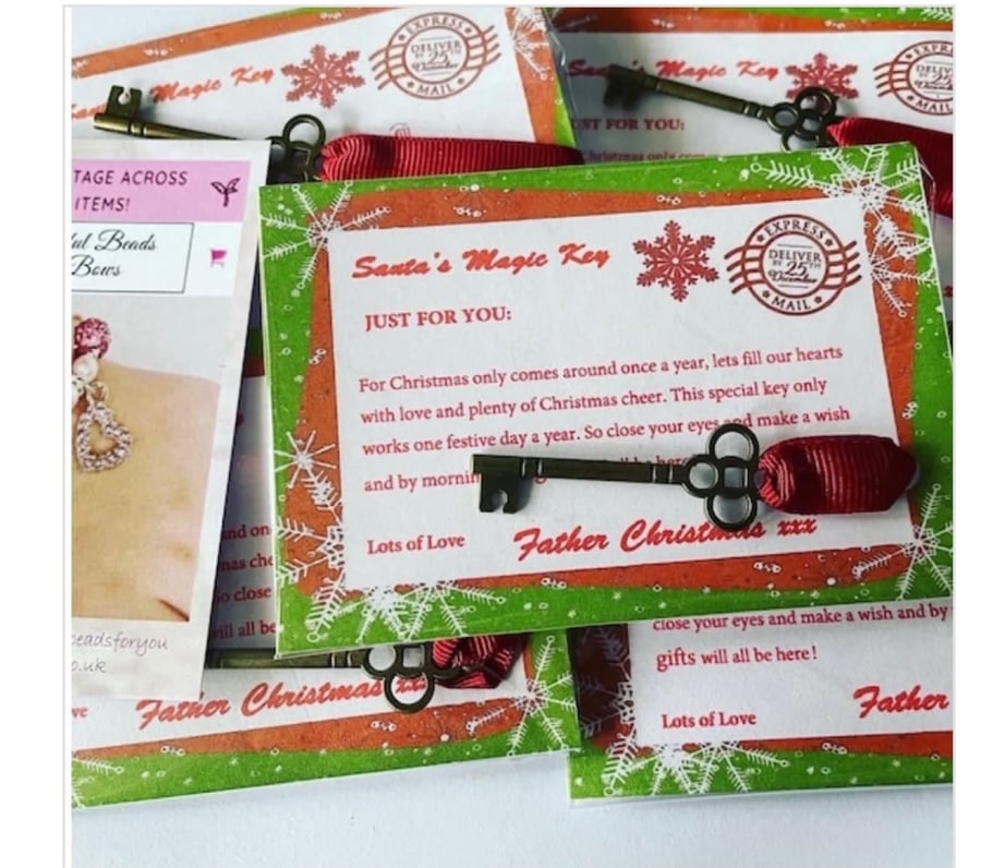 Santa key Christmas eve gift magic santa key gift for kids 