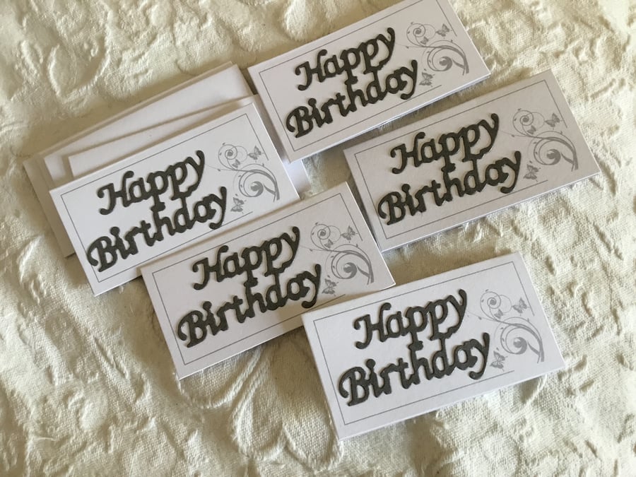 Gift Tag - Happy Birthday Swirls Gift Tag - Happy Birthday Swirls