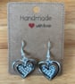 Sterling Silver Earrings - Gem Hearts - Brand New & Sealed!! 